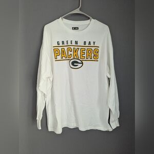 Nfl team apparel Green Bay Packers white crewneck long sleeve size 2XL 25x33 x29